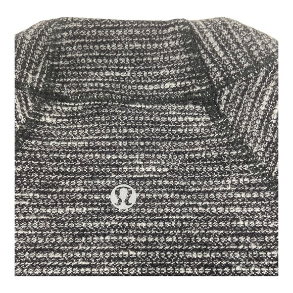 Lululemon Think Fast Long Sleeve Top Coco Pique Black/Black Fitted Running Sz 8 - Picture 5 of 12